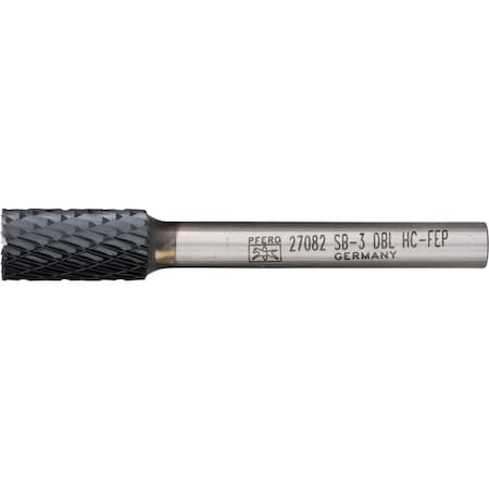 Pferd HICOAT Bur - Cylind. End Cut, DBL Cut - 3/8" x 3/4" x 1/4" Shank - SB-3, FEP Coating 27082
